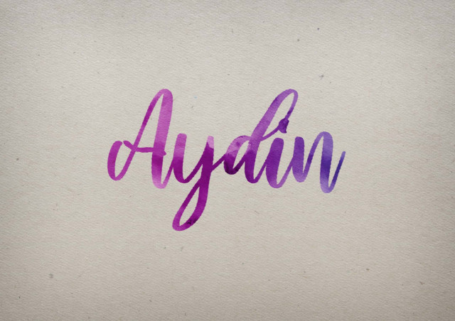 Free photo of Aydin Watercolor Name DP