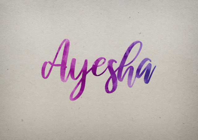 Free photo of Ayesha Watercolor Name DP