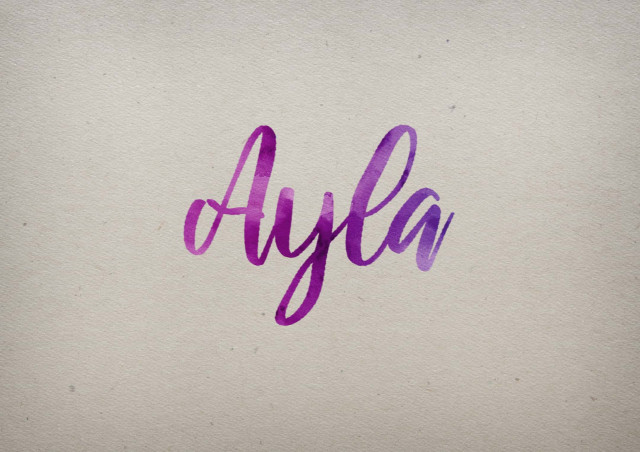 Free photo of Ayla Watercolor Name DP