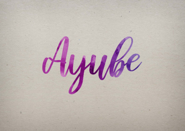 Free photo of Ayube Watercolor Name DP