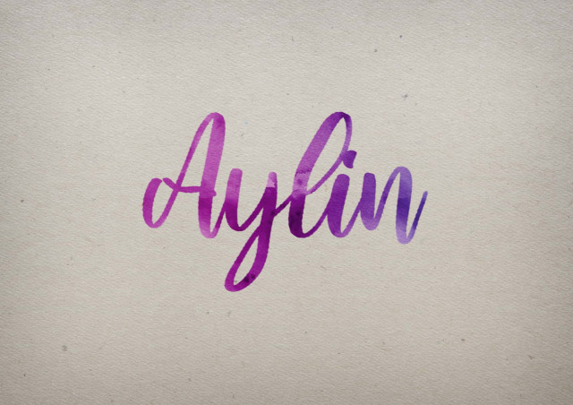 Free photo of Aylin Watercolor Name DP