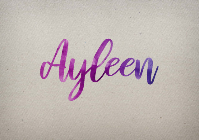 Free photo of Ayleen Watercolor Name DP