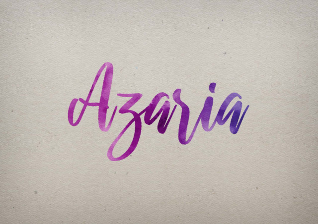 Free photo of Azaria Watercolor Name DP
