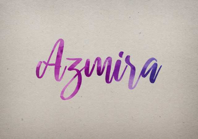 Free photo of Azmira Watercolor Name DP