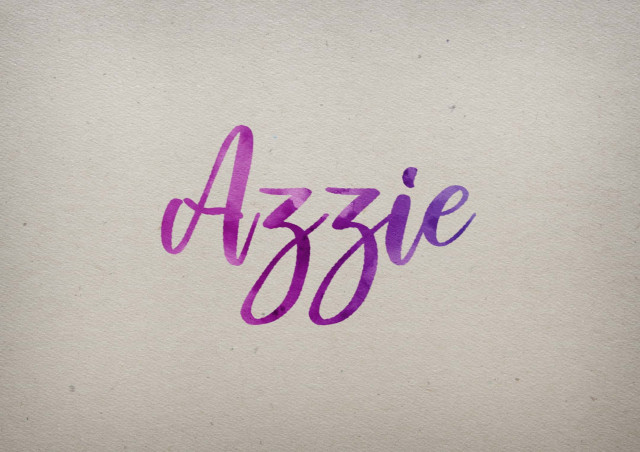 Free photo of Azzie Watercolor Name DP