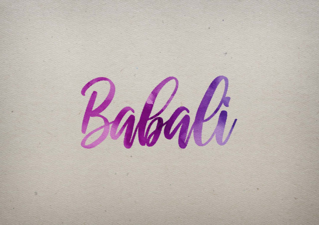 Free photo of Babali Watercolor Name DP