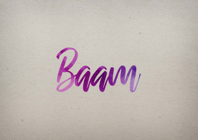 Free photo of Baam Watercolor Name DP