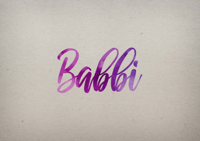 Free photo of Babbi Watercolor Name DP