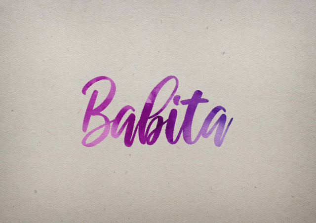 Free photo of Babita Watercolor Name DP