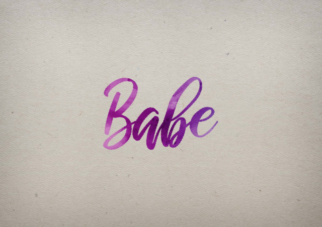 Free photo of Babe Watercolor Name DP