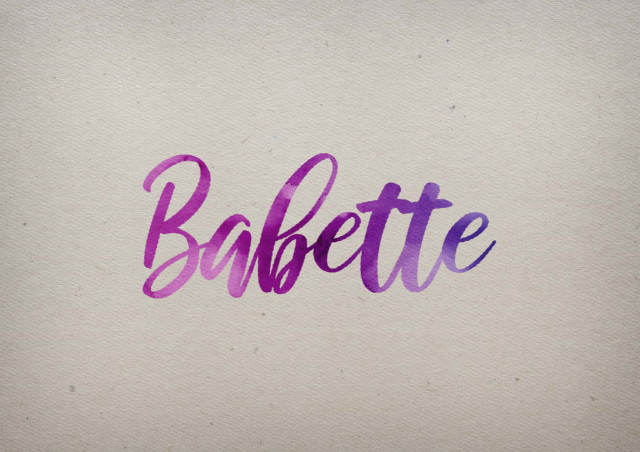 Free photo of Babette Watercolor Name DP