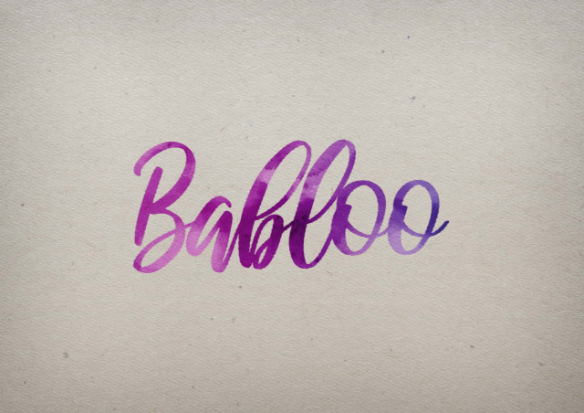 Free photo of Babloo Watercolor Name DP