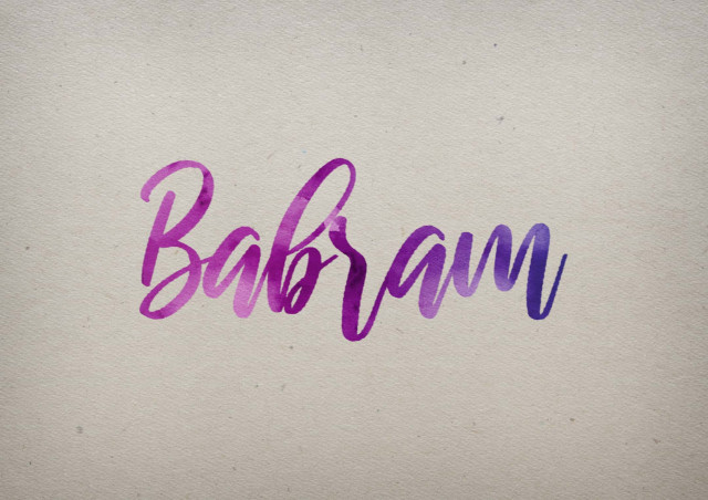 Free photo of Babram Watercolor Name DP