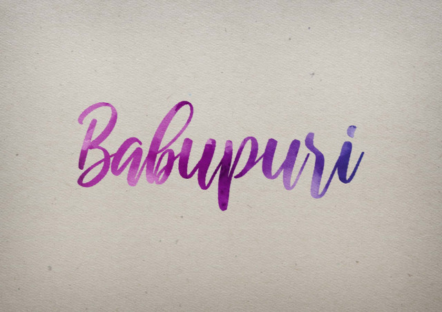 Free photo of Babupuri Watercolor Name DP