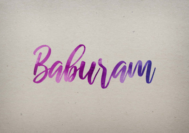 Free photo of Baburam Watercolor Name DP