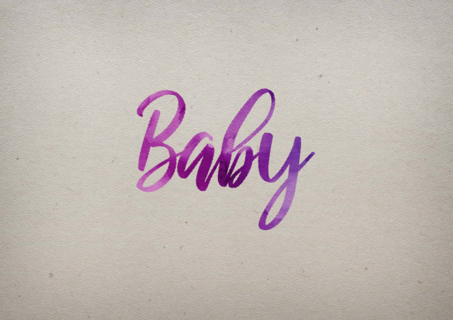Free photo of Baby Watercolor Name DP