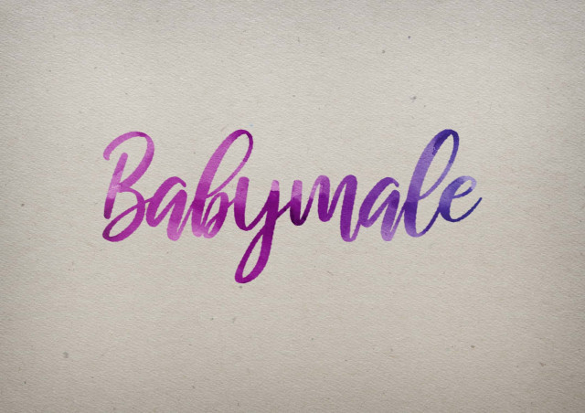 Free photo of Babymale Watercolor Name DP