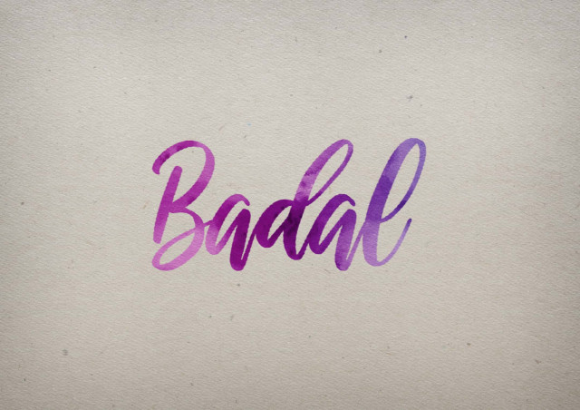 Free photo of Badal Watercolor Name DP