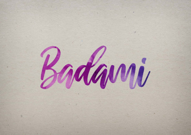 Free photo of Badami Watercolor Name DP