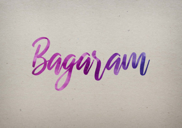 Free photo of Bagaram Watercolor Name DP