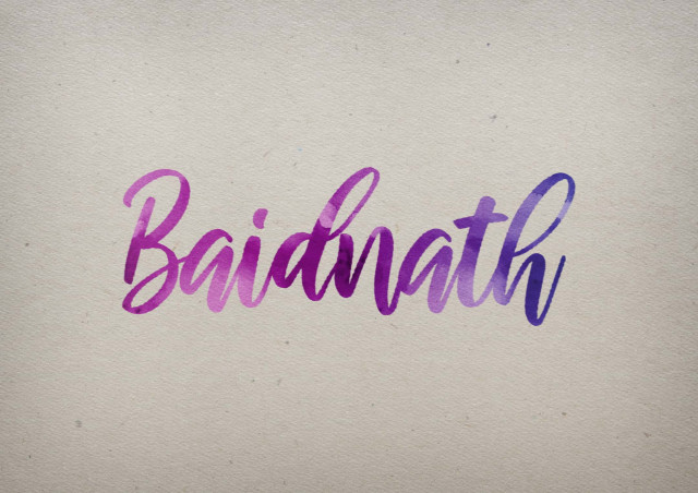 Free photo of Baidnath Watercolor Name DP