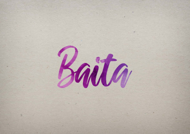 Free photo of Baita Watercolor Name DP