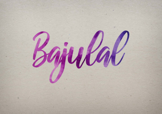 Free photo of Bajulal Watercolor Name DP