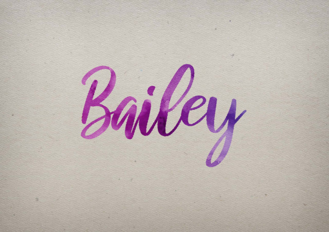Free photo of Bailey Watercolor Name DP