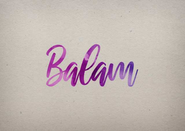 Free photo of Balam Watercolor Name DP
