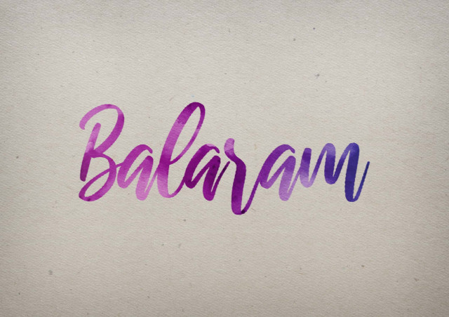 Free photo of Balaram Watercolor Name DP