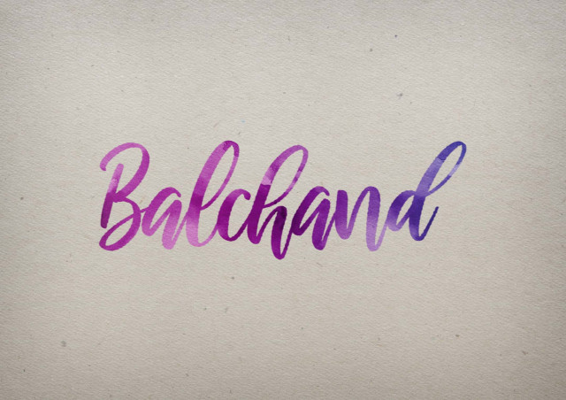 Free photo of Balchand Watercolor Name DP