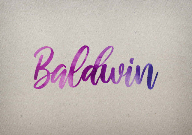 Free photo of Baldwin Watercolor Name DP