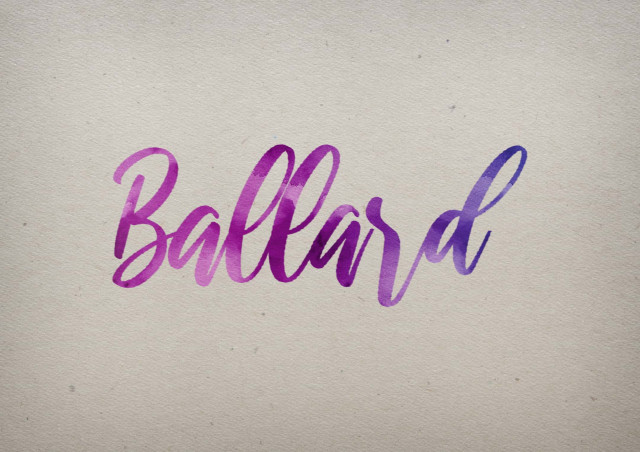 Free photo of Ballard Watercolor Name DP