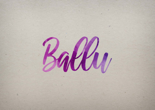 Free photo of Ballu Watercolor Name DP