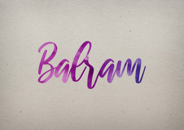 Free photo of Balram Watercolor Name DP