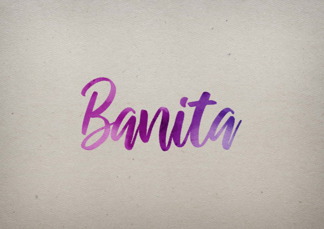 Free photo of Banita Watercolor Name DP