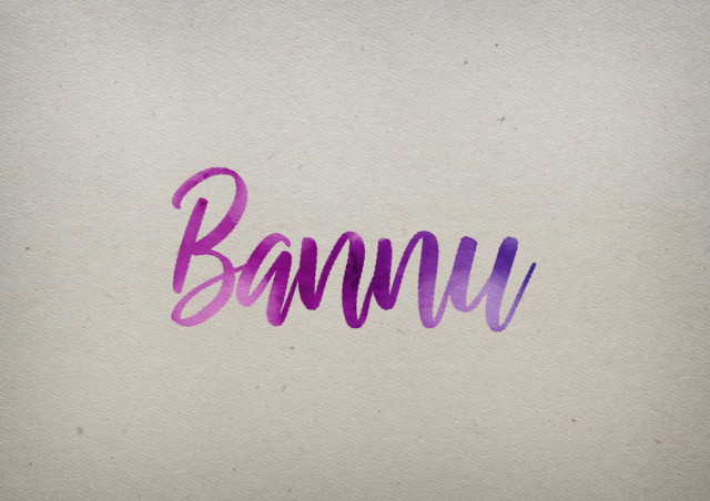 Free photo of Bannu Watercolor Name DP