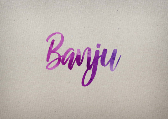 Free photo of Banju Watercolor Name DP