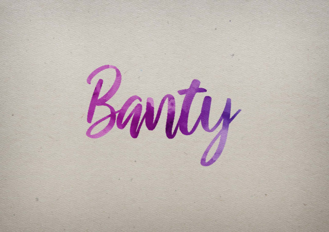 Free photo of Banty Watercolor Name DP