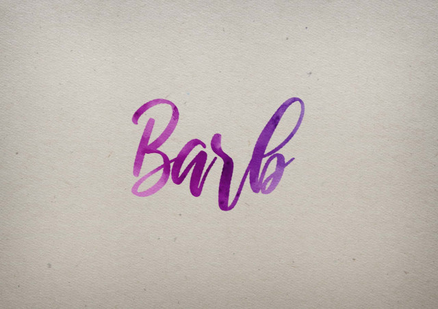 Free photo of Barb Watercolor Name DP
