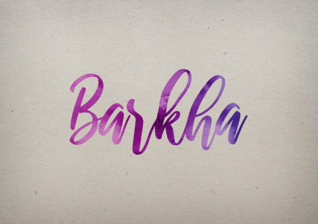 Free photo of Barkha Watercolor Name DP