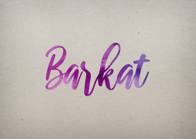 Free photo of Barkat Watercolor Name DP