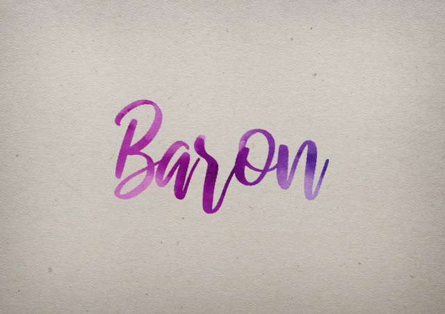 Free photo of Baron Watercolor Name DP