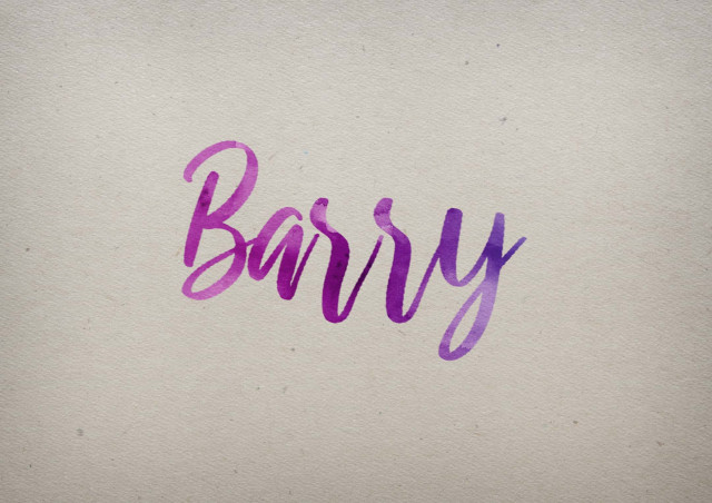 Free photo of Barry Watercolor Name DP