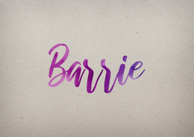 Free photo of Barrie Watercolor Name DP