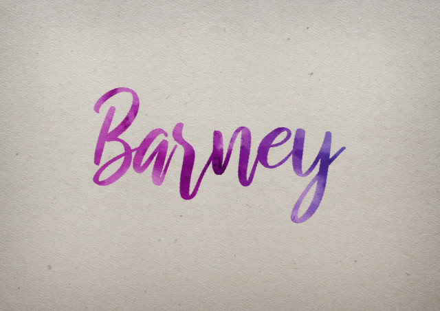 Free photo of Barney Watercolor Name DP