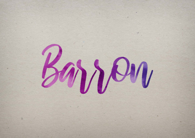 Free photo of Barron Watercolor Name DP