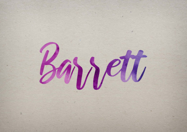Free photo of Barrett Watercolor Name DP