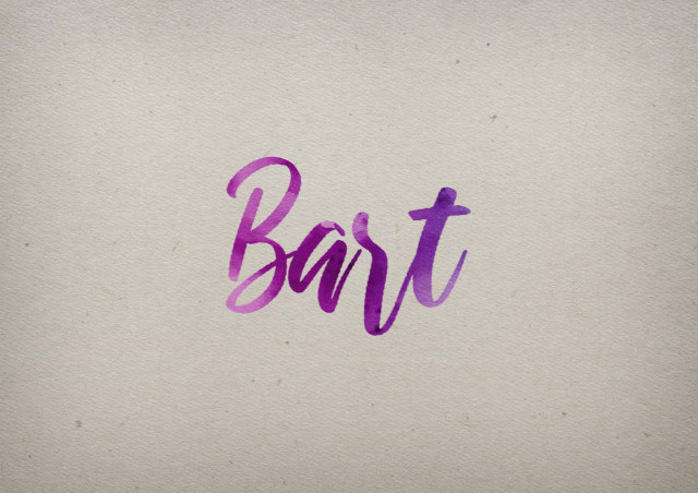 Free photo of Bart Watercolor Name DP