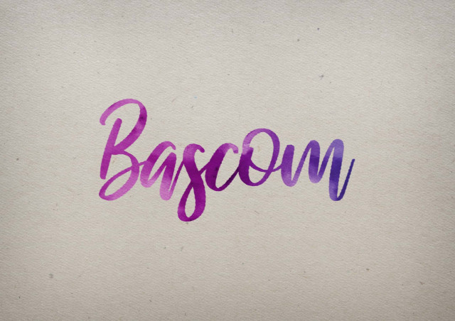 Free photo of Bascom Watercolor Name DP